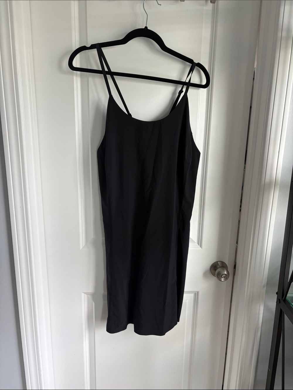 Athleta Black Slip Dress with Spaghetti Straps